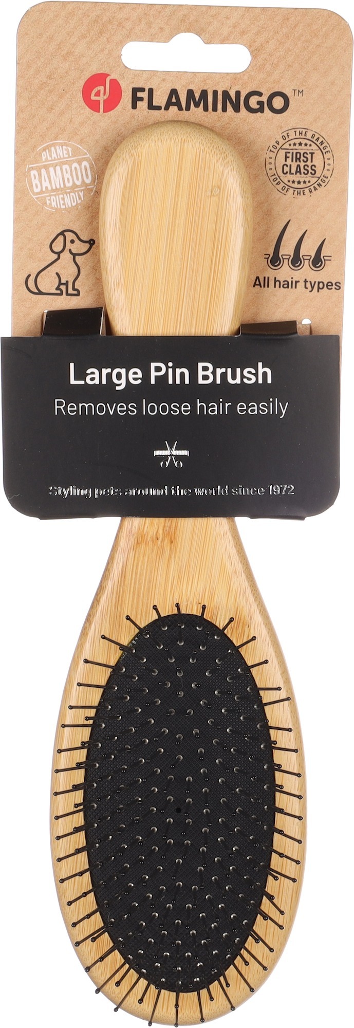 Щітка для собак Flamingo Bamboo L 24.5 х 7 смфото2