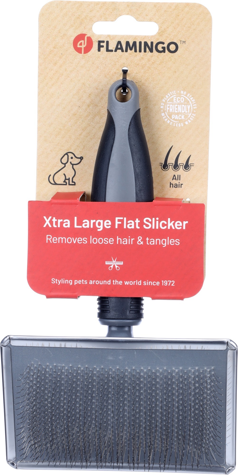 Щетка-пуходерка для собак Flamingo Comfort XL 20.5 х 12.2 см фото 2