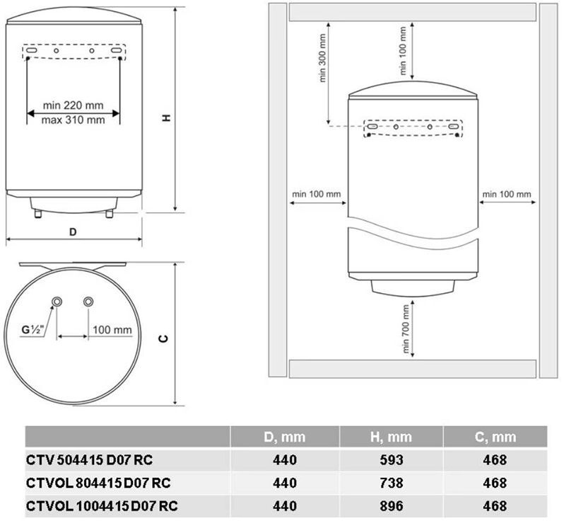 Бойлер Tesy SimpatEco CTV 1004415 D07 TRC (306325)фото