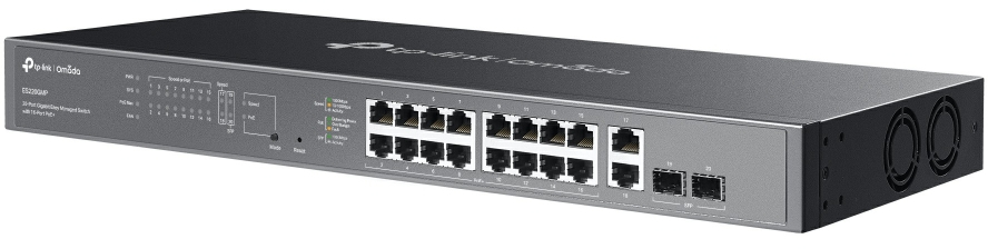 Коммутатор TP-LINK Switch ES220GMP 20xGE (16xPoE), 250Вт, 2xSFP, WebSmart (ES220GMP) фото 3