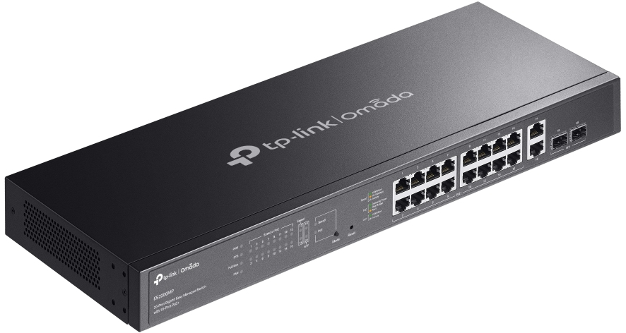 Коммутатор TP-LINK Switch ES220GMP 20xGE (16xPoE), 250Вт, 2xSFP, WebSmart (ES220GMP) фото 2