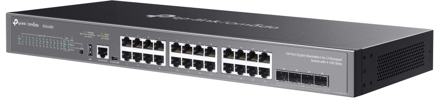 Коммутатор TP-LINK SG5428X 24xGE, 4xSFP+, Управляемый L3 (SG5428X) фото 2