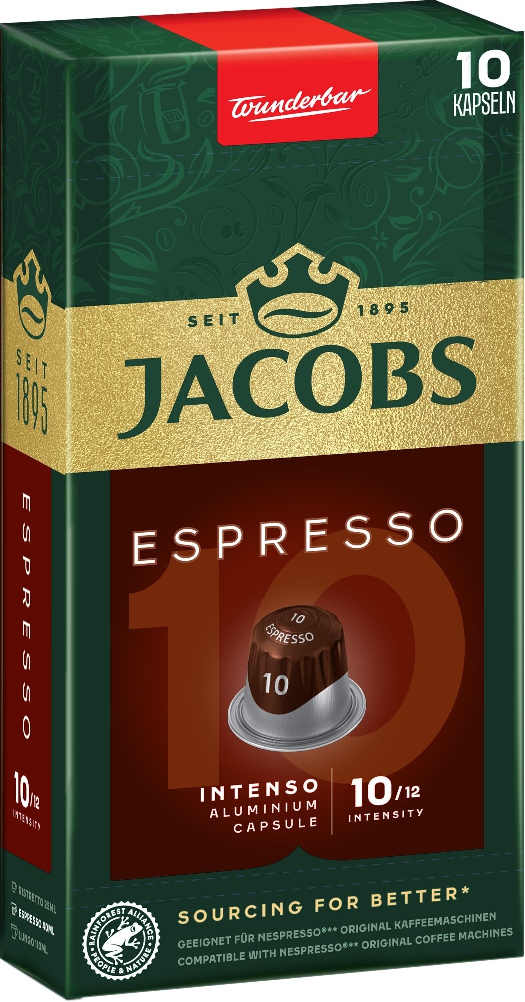 Кофе Jacobs капсулы Espresso Intenso, купаж арабика/робуста, 10шт, Nespresso фото 2