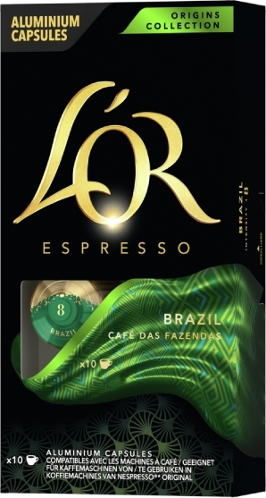 Кофе L`OR капсулы Espresso Brazil Origins Collection, 100% арабика, 10шт, Nespresso фото