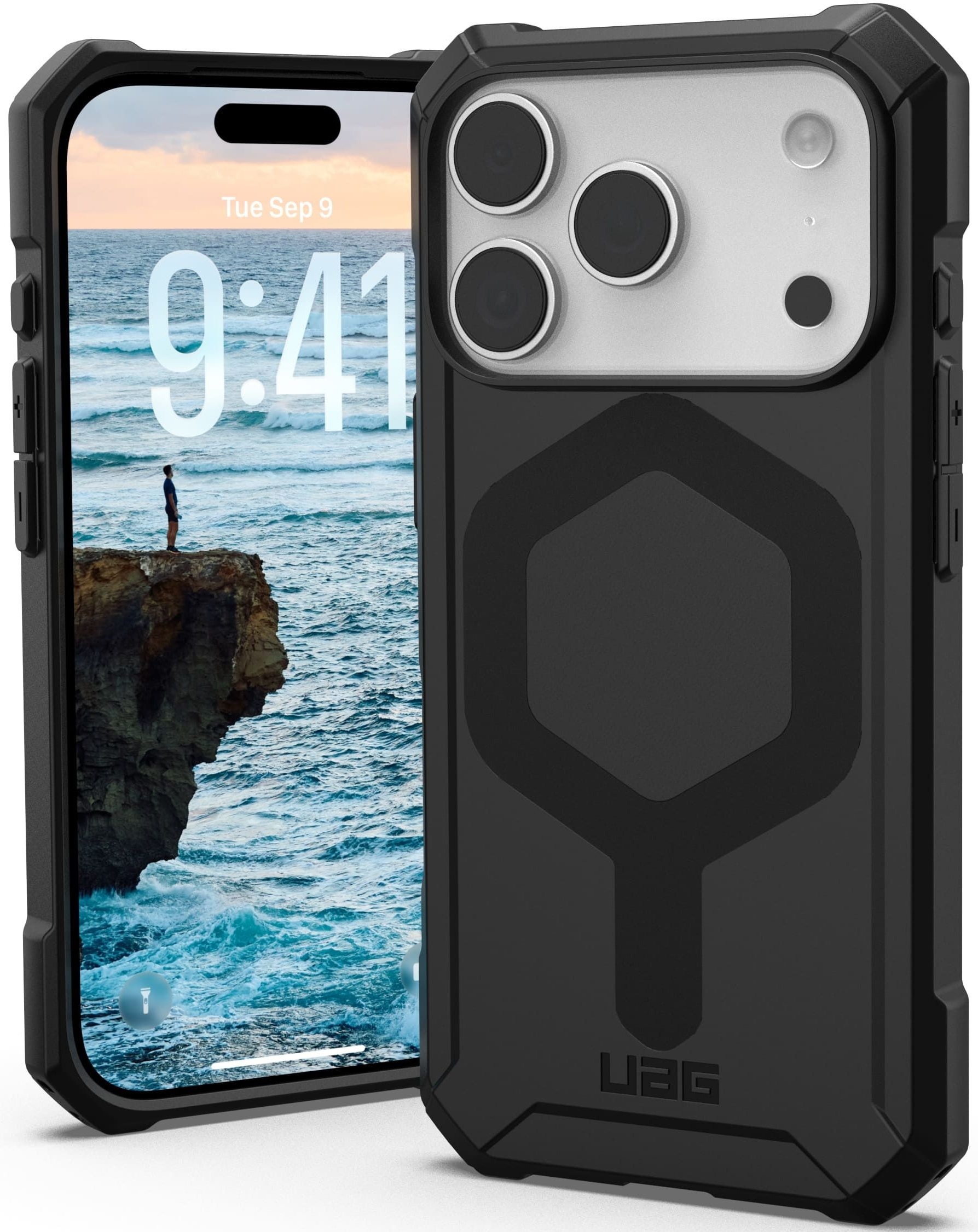 Чехол UAG для Apple iPhone 17 Pro Essential Armor MagSafe Black (114540114040) фото 15