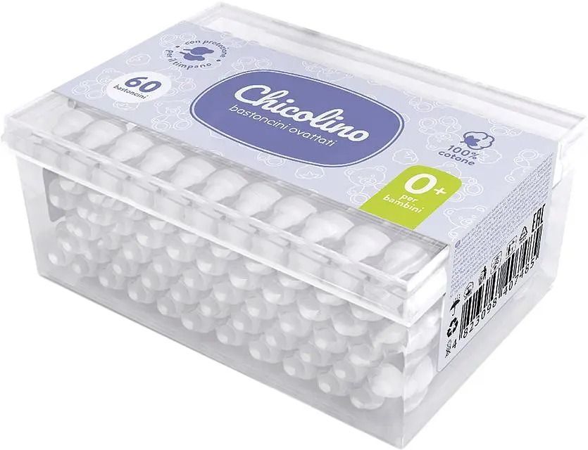 Детские ватные палочки Chicolino 60 шт фото 2