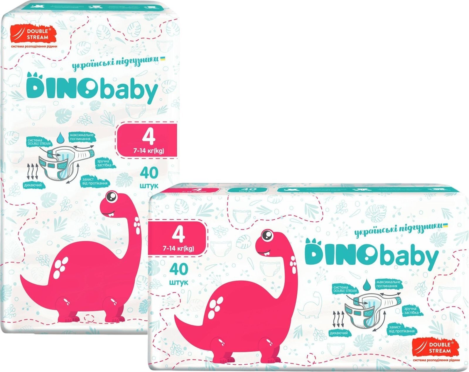 Підгузки Dino Baby розмір 4 розмір 7-14 кг 40 шт фото2
