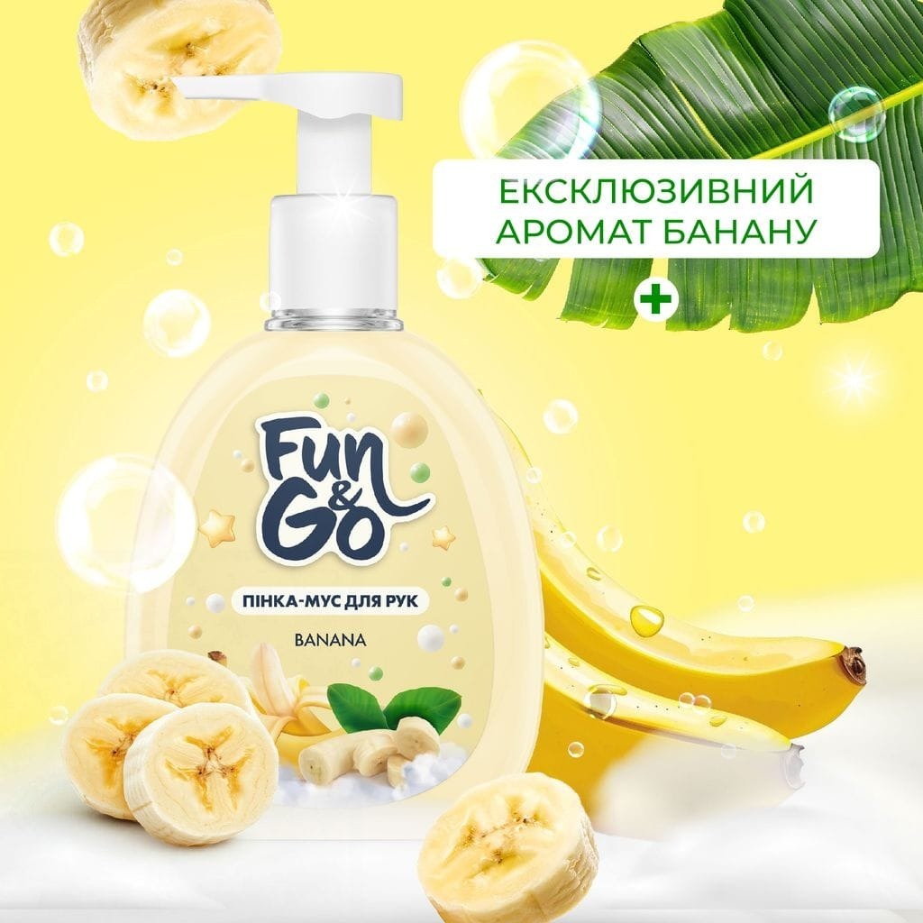 Пенка-мусс для рук Fun&Go Banana 300 мл фото 4