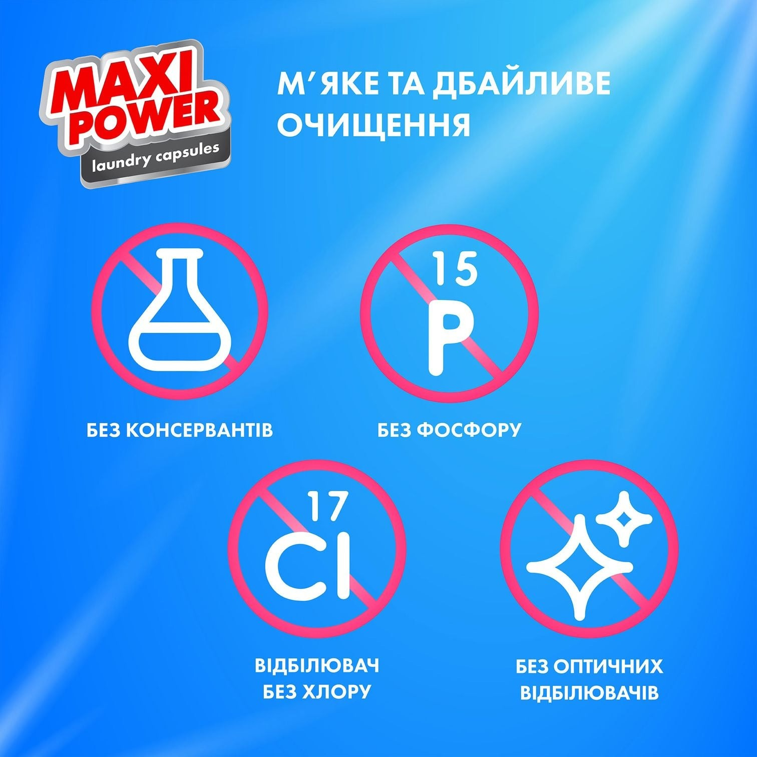 Капсули для прання Maxi Power Універсальні свіжість 11 штфото5