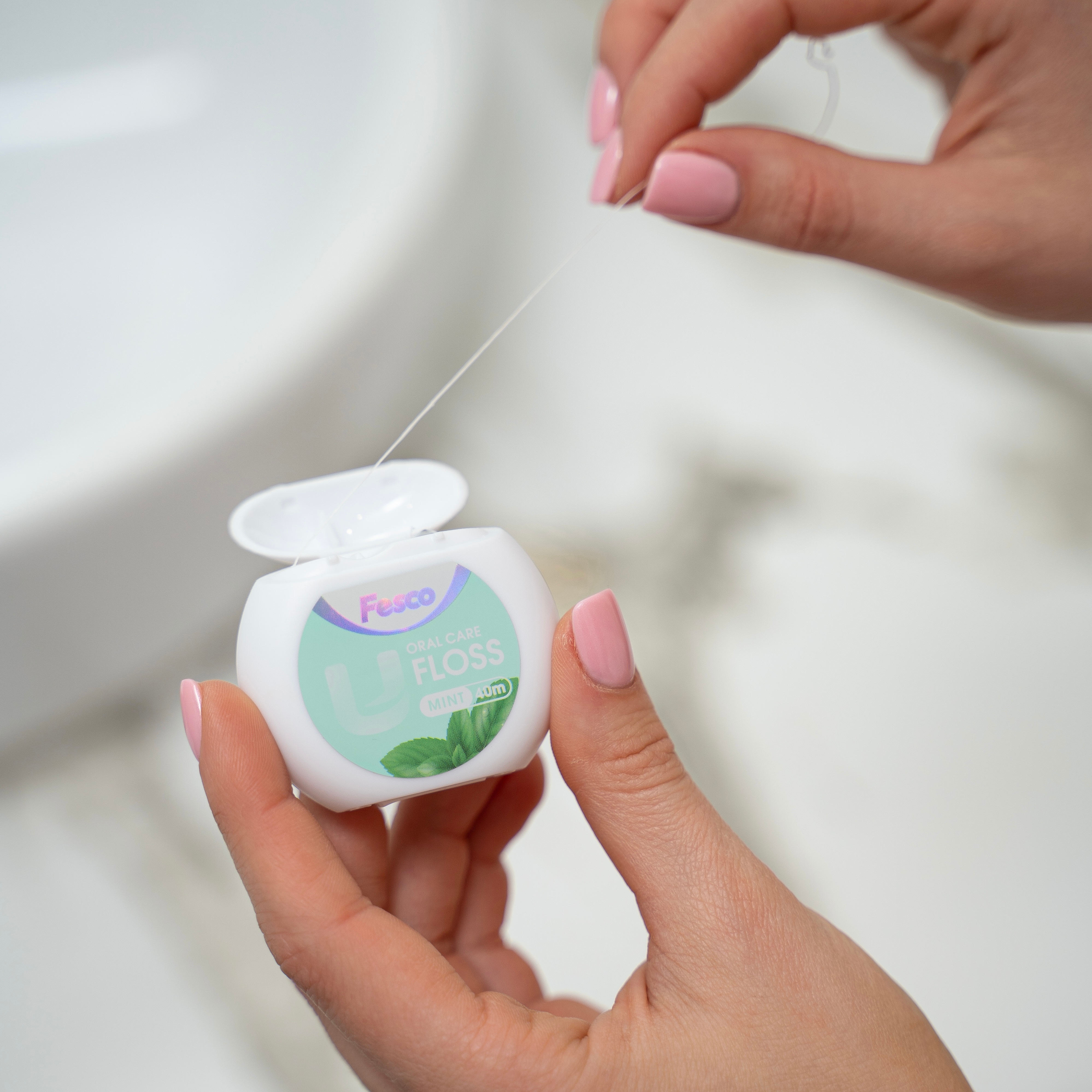 Зубна нитка Fesco Ultra Fresh Clean Mint 40 мфото3