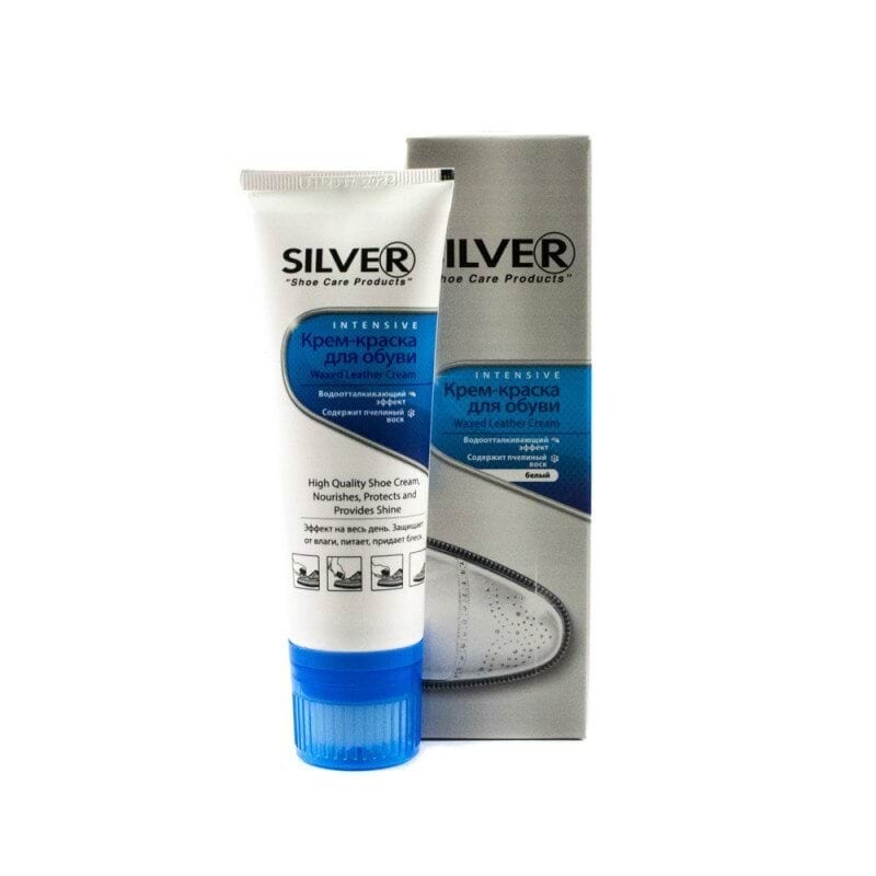 Крем-фарба для взуття Silver біла 75 млфото