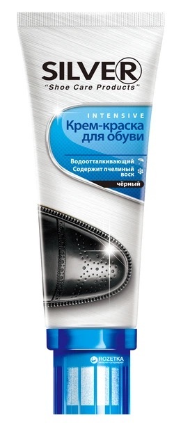 Крем-фарба для взуття Silver чорна 75 млфото
