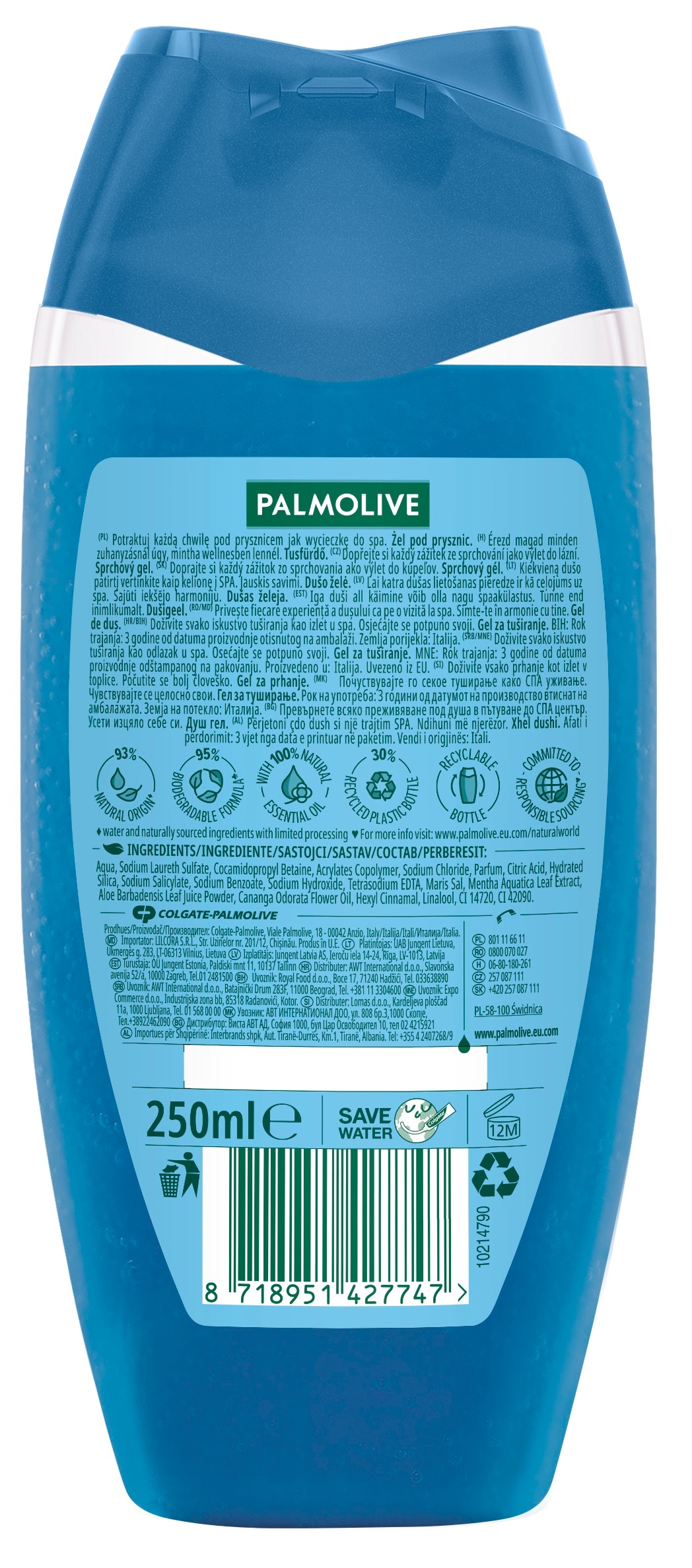 Гель для душа Palmolive Thermal Spa Массаж 250 мл фото