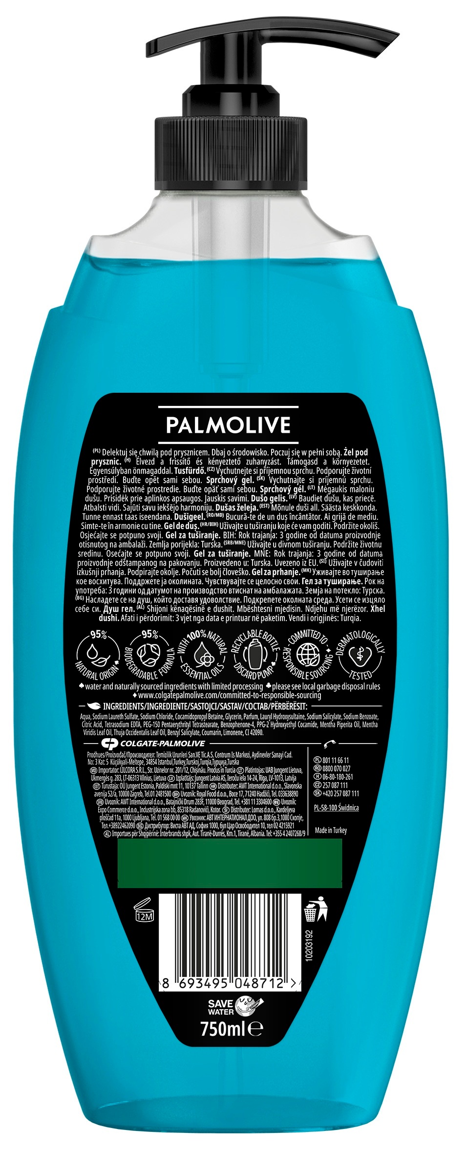 Гель для душа Palmolive Naturals Sport Man 750 мл фото 2