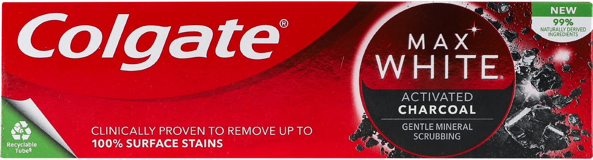 Зубная паста Colgate Max White Activated Charcoal 75 мл фото 2