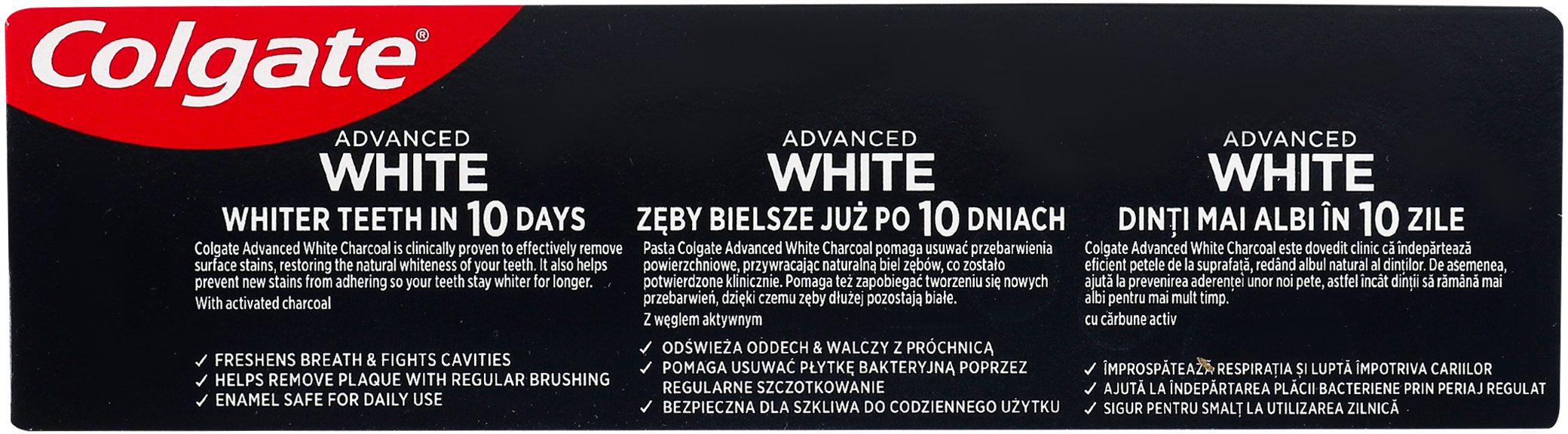 Зубная паста Colgate Advanced White Charcoal 75 мл фото 3