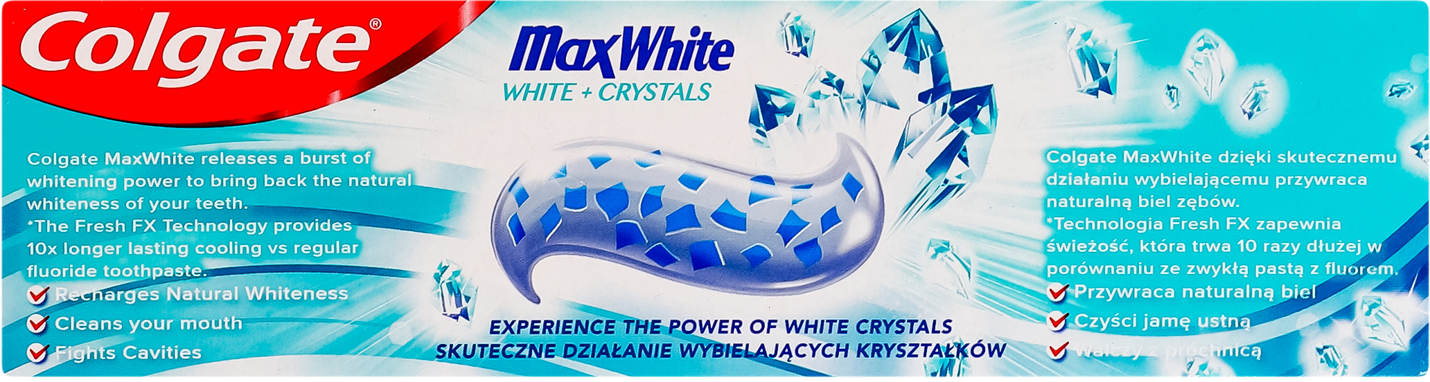 Зубная паста Colgate Max White White Crystals 75 мл фото 3