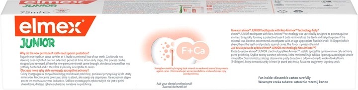 Зубна паста Colgate Elmex Junior 75 млфото4