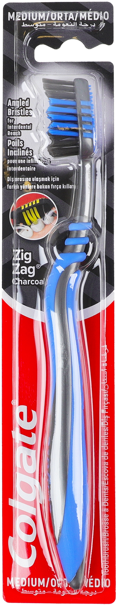 Зубна щітка Colgate Zig Zag Charcoal чорнафото