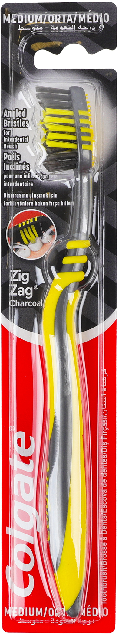 Зубна щітка Colgate Zig Zag Charcoal чорнафото