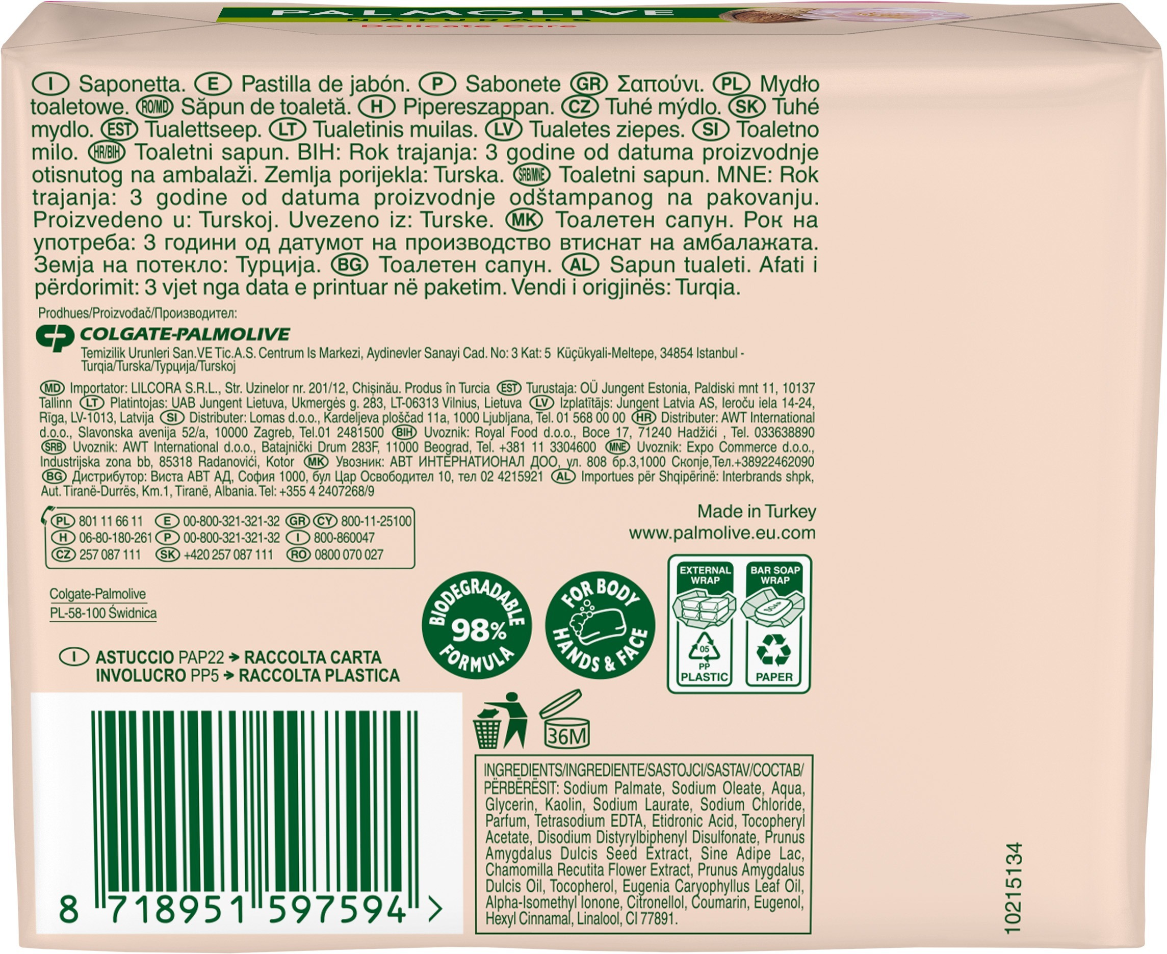 Мило Palmolive Naturals Мигдальне молочко 4х90 гфото2