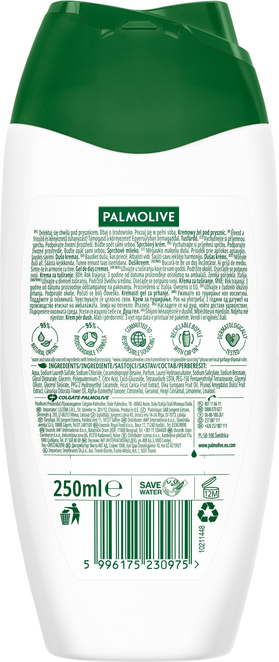Гель для душу Palmolive Naturals Оливка та молочко зволожуючий 250 млфото2