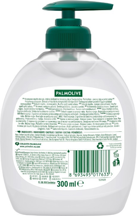 Жидкое мыло Palmolive Naturals Молочко и оливка интенсивное увлажнение 300 мл фото 2