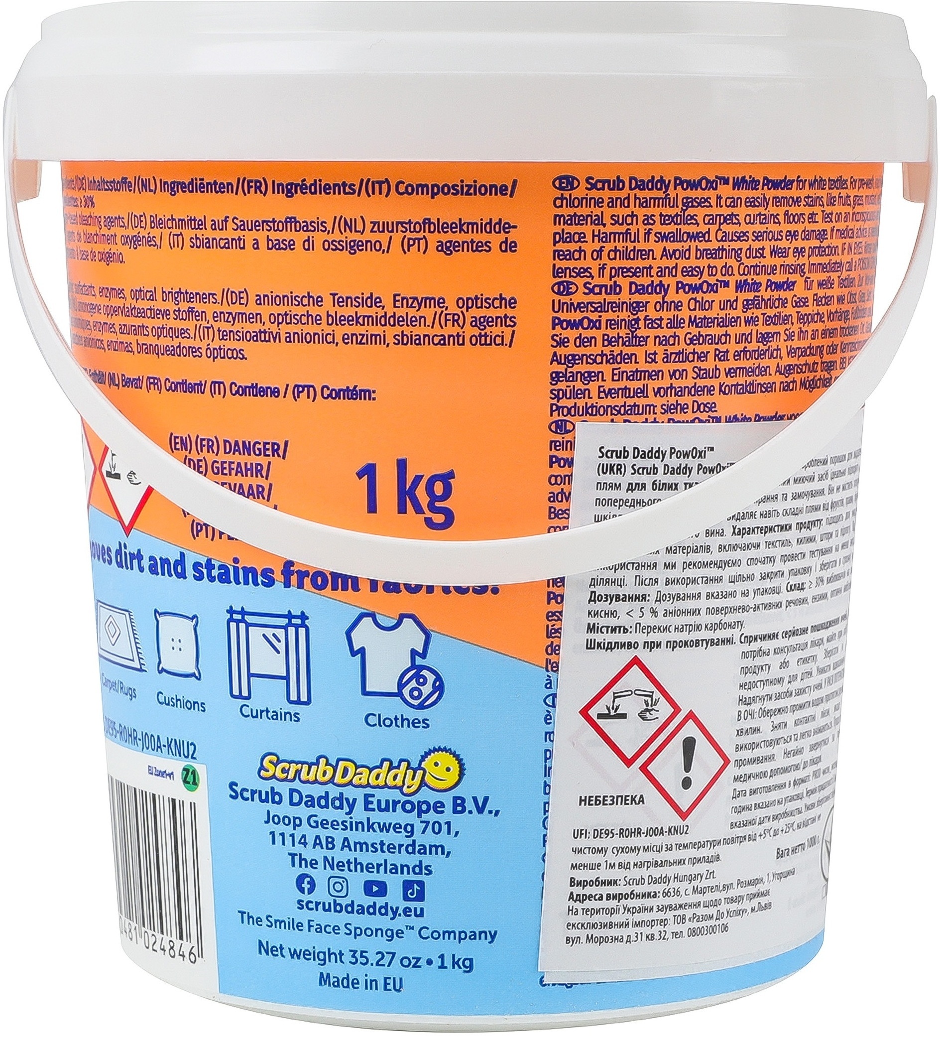 Плямовивідник-відбілювач Scrub Daddy Power Oxi White для білих тканин 1 кгфото4