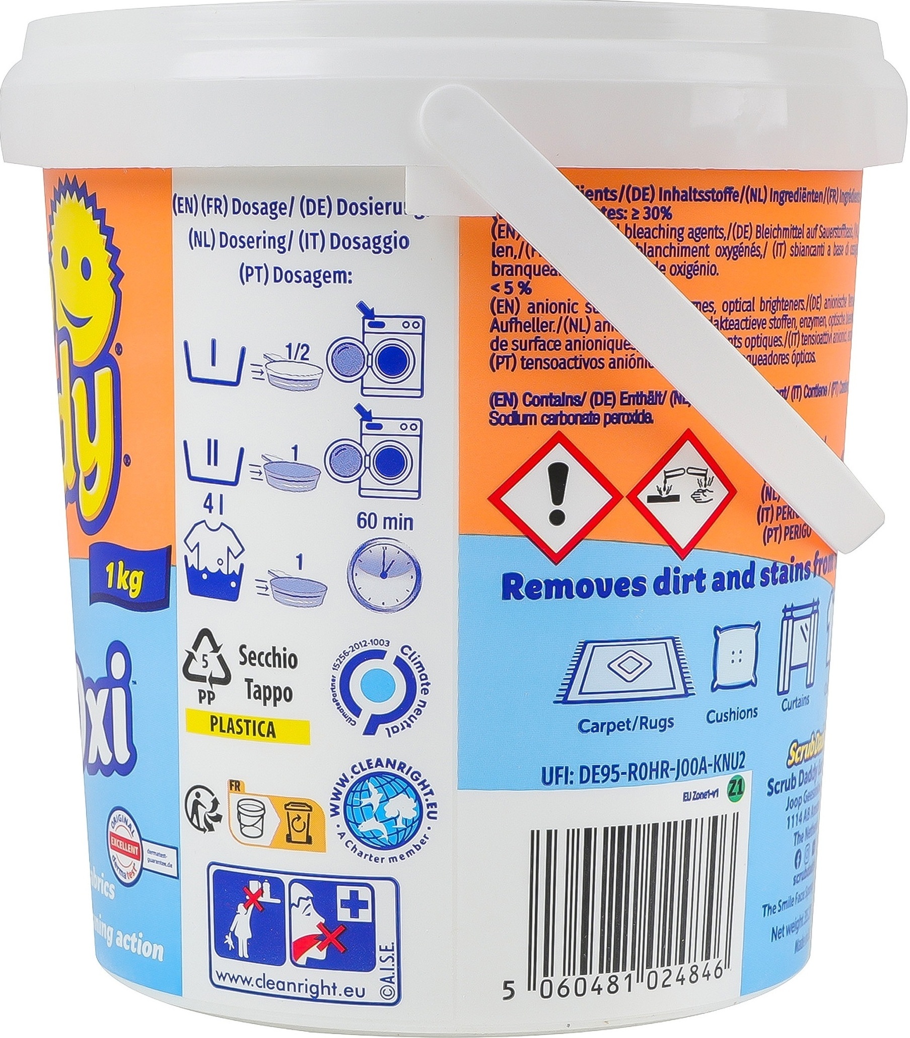 Плямовивідник-відбілювач Scrub Daddy Power Oxi White для білих тканин 1 кгфото5