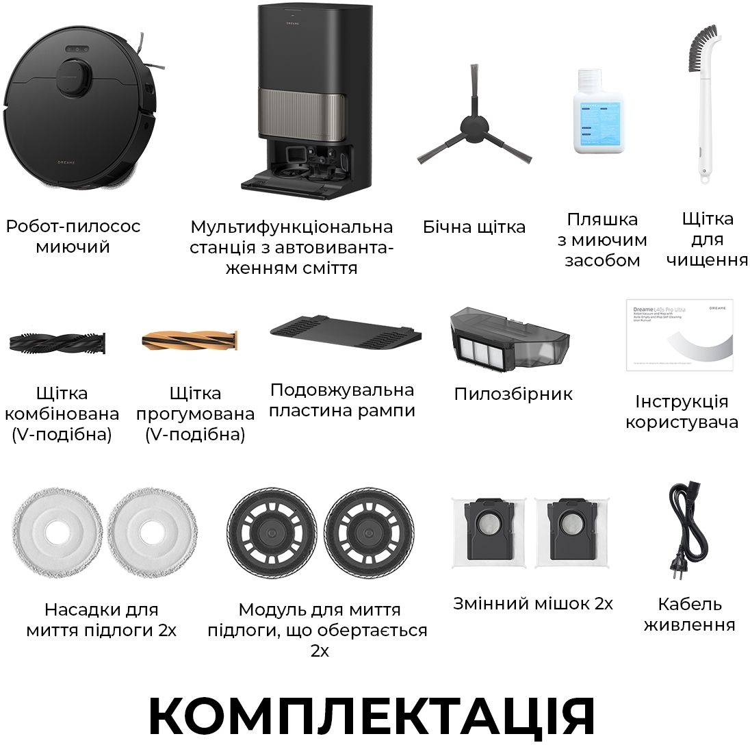 Робот-пылесос моющий Dreame Bot L40 Pro Ultra Black RLL74CE-Bl фото 12