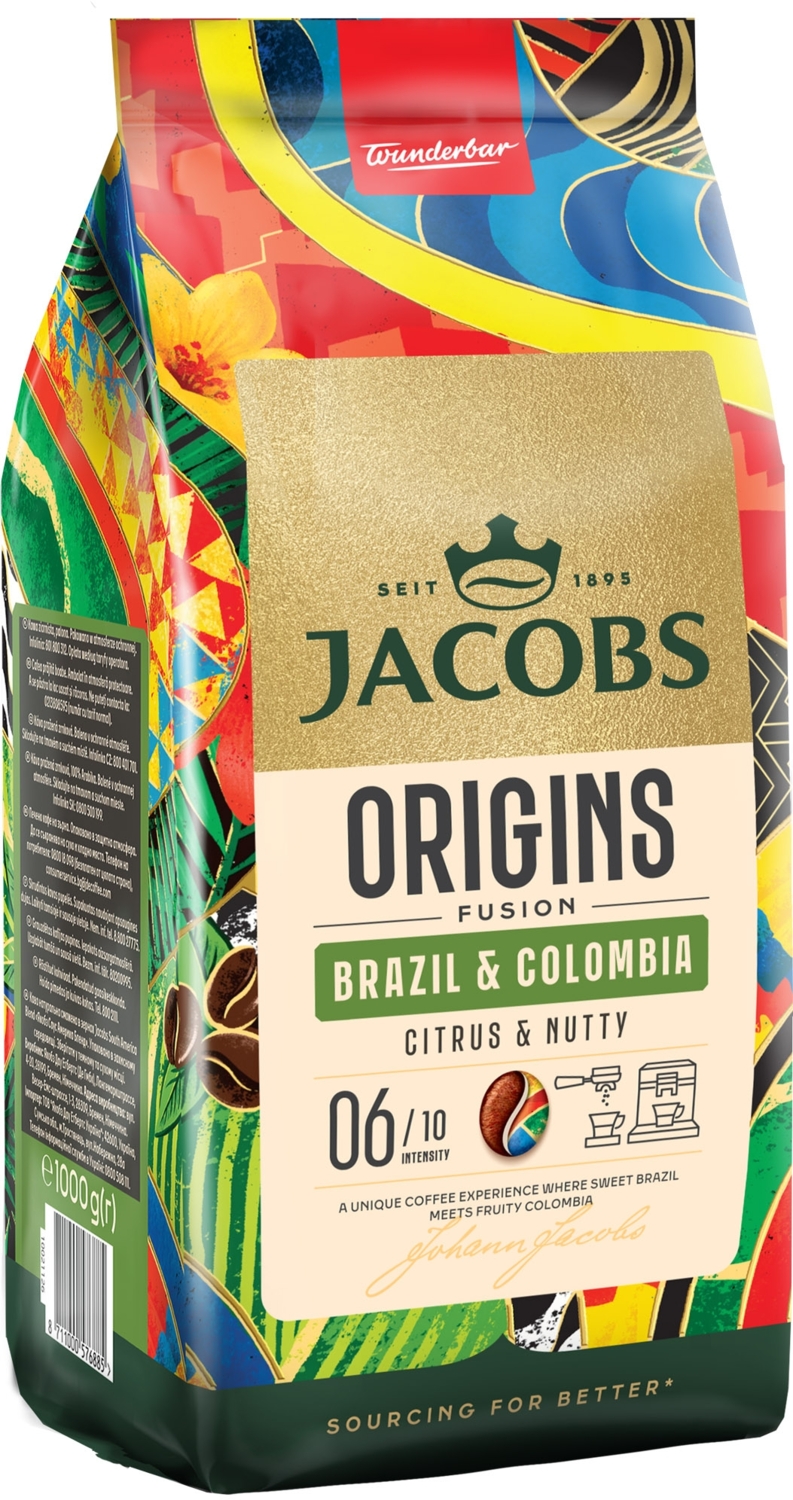 Кофе Jacobs зерна South America Blend, 1000гр, 100% арабика фото