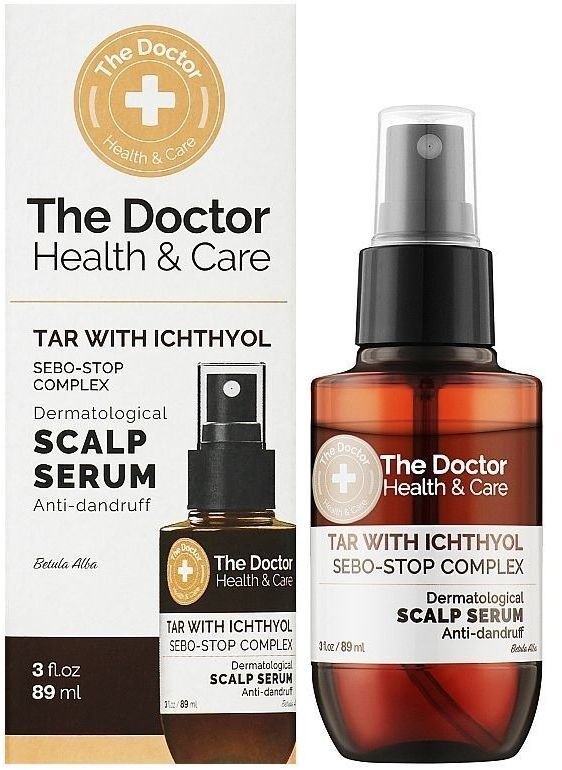 Сироватка для волосся The Doctor Дігтярна з іхтіолом та комплексом себо-стоп 89 млфото2
