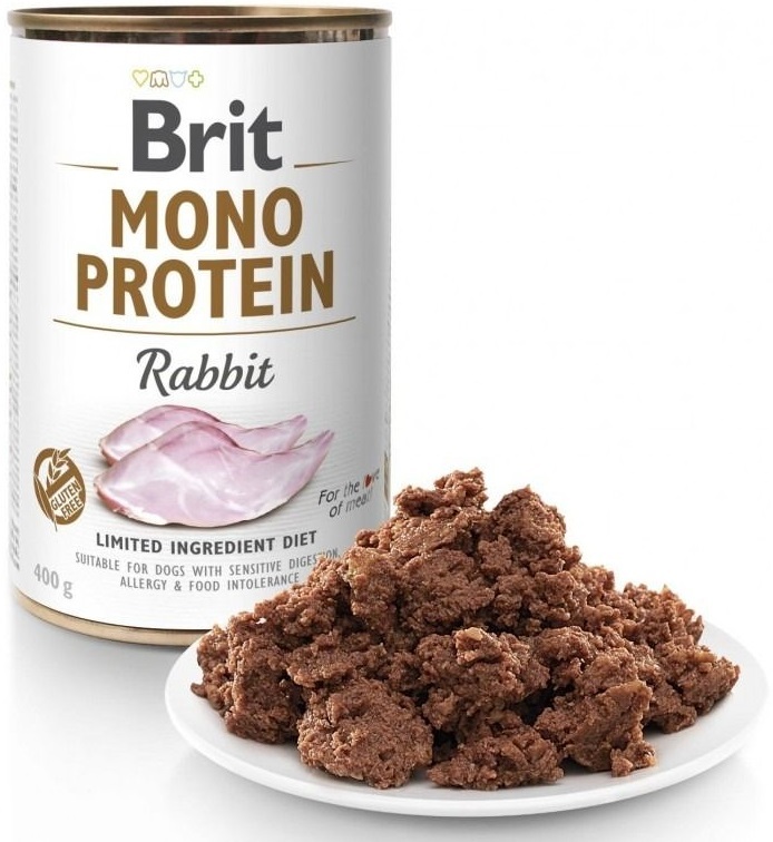 Корм влажный для собак Brit Mono Protein Rabbit с кроликом 400 г фото 2