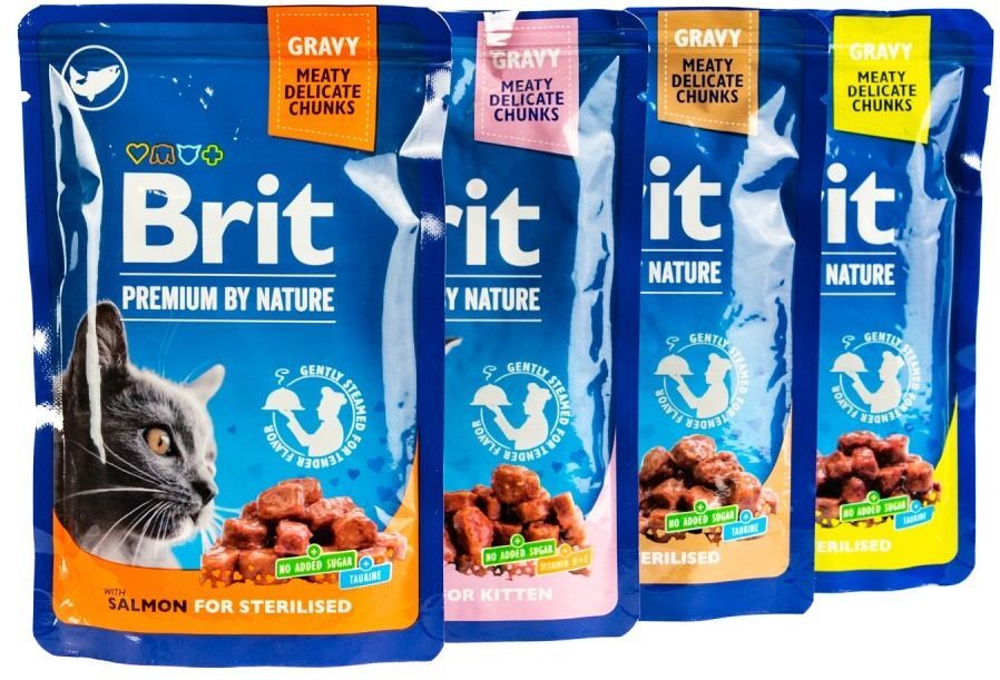 Корм вологий для стерилізованих котів Brit Premium Sterilised Plate Тарілка 12 шт х 100 гфото2