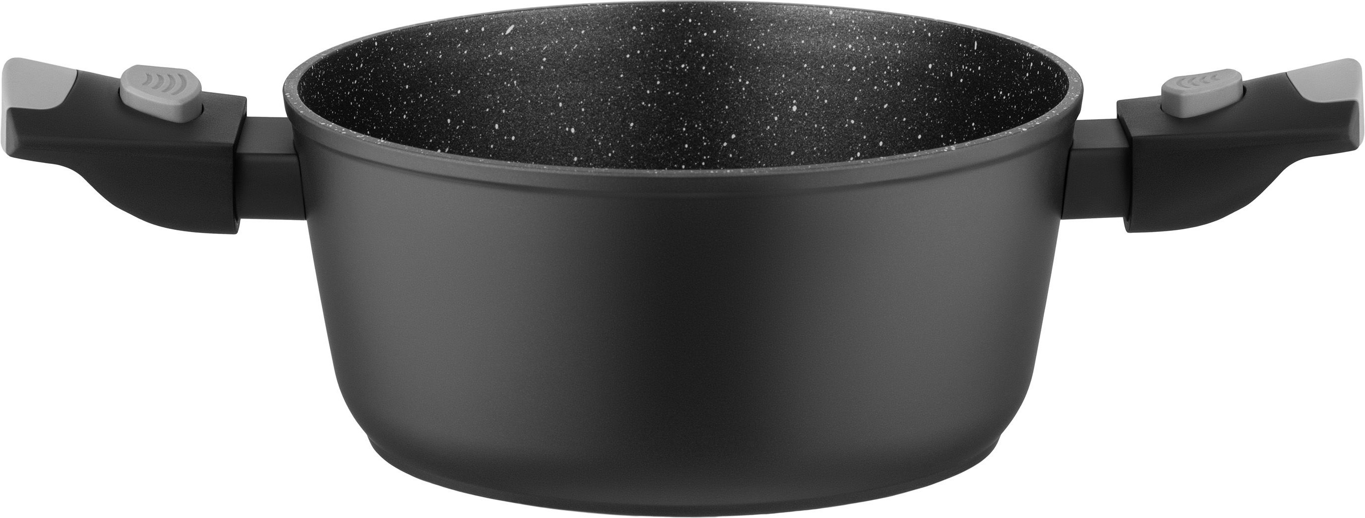 Кастрюля ARDESTO Gemini Bari, 2.5л, стеклянная крышка, алюминий, черный (AR1925AC) фото 