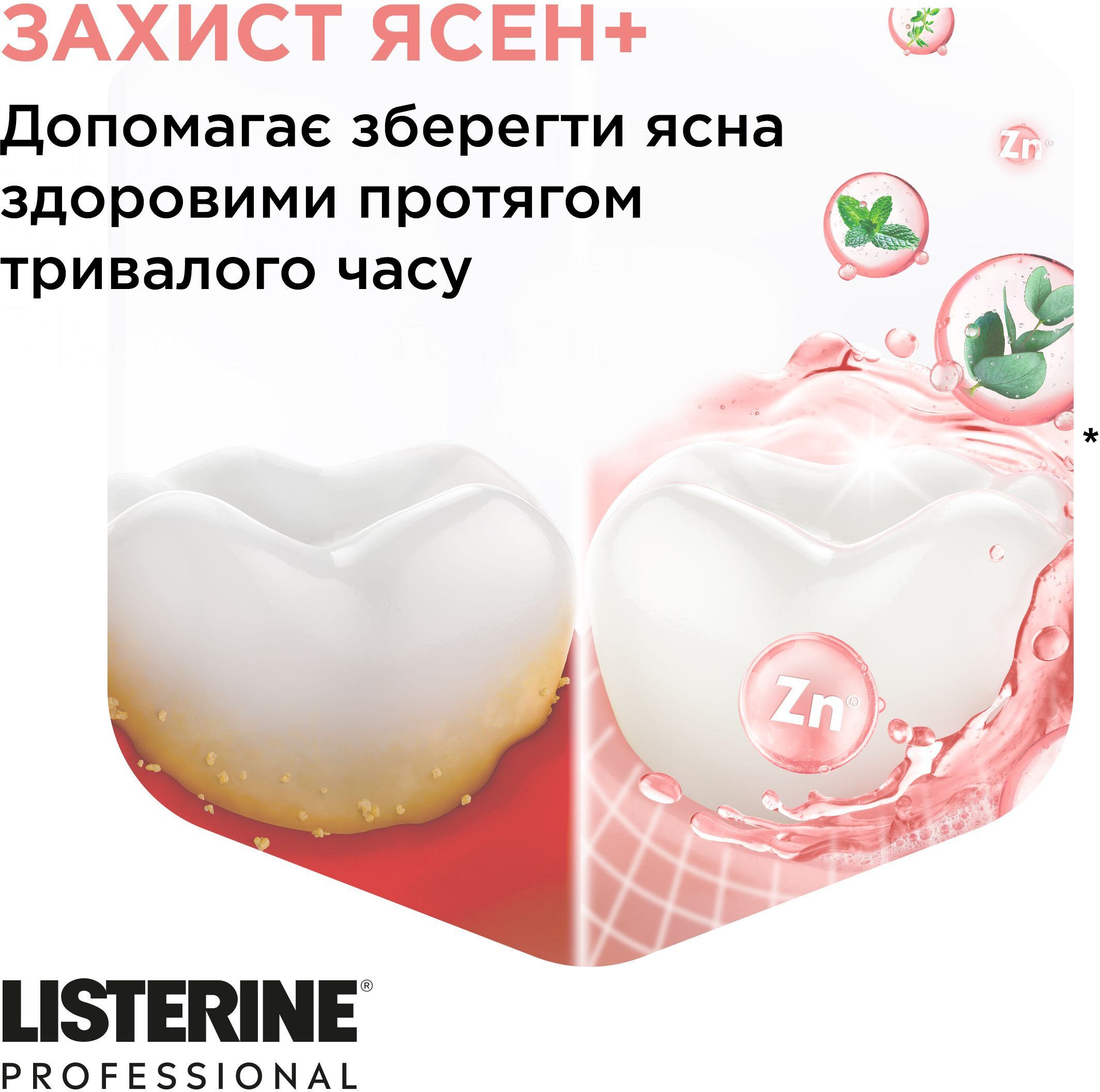 Ополіскувач для ротової порожнини Listerine Професійний Захист ясен 500 млфото