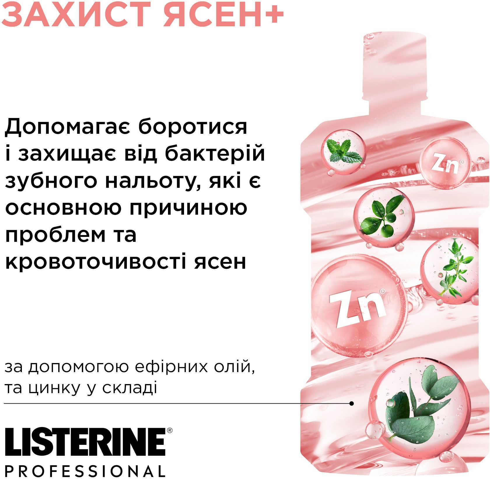Ополіскувач для ротової порожнини Listerine Професійний Захист ясен 500 млфото