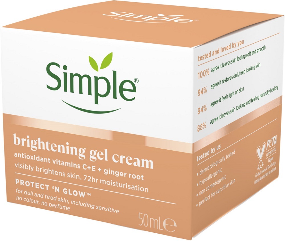 Крем-гель Simple Protect n Glow 72 часа увлажнения для сияния кожи 50 мл фото 3