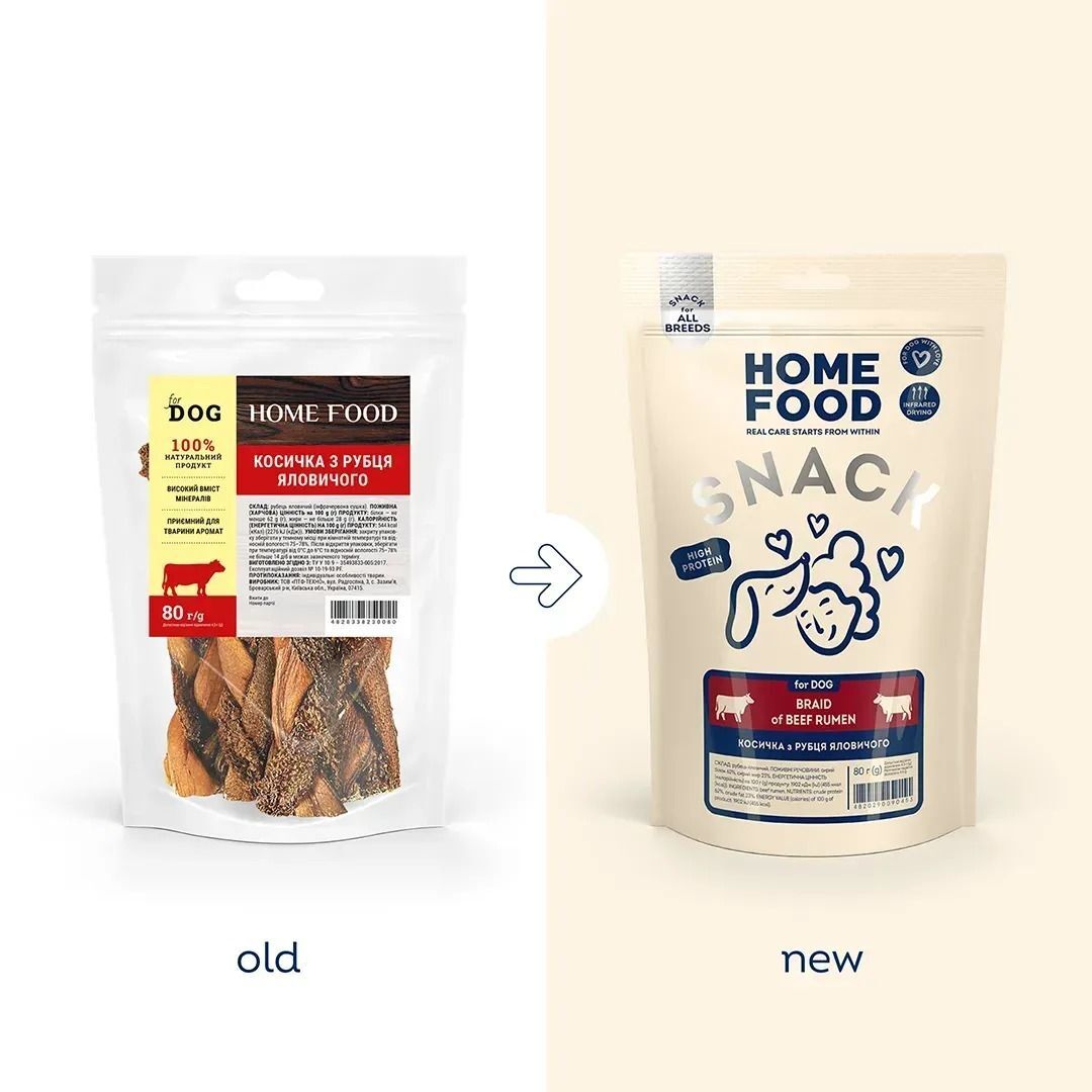 Лакомство для собак Home Food Косичка из рубца говяжьего 80 г фото 2