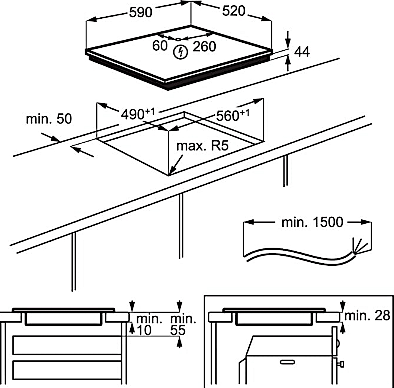Варочная поверхность Electrolux индукционная EIV63443CT фото 2