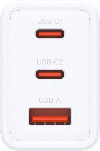 Сетевое зарядное устройство D-Link 65Вт GAN 2хUSB-С, 1xUSB-A, White (DCP-651) фото 3