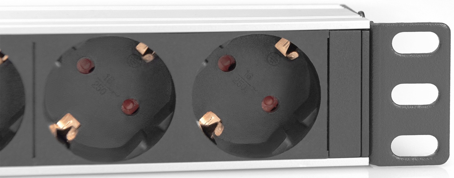 Устройство распределения электропитания DIGITUS 10" 1U, 16A, 230V 4xSchuko, вилка Schuko (DN-954180) фото