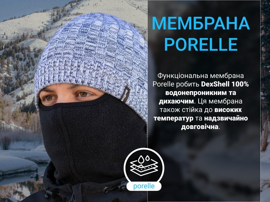 Шапка водонепроницаемая Dexshell Heathered Rib Knit Beanie, onesize (56-58 см), хаки фото 3