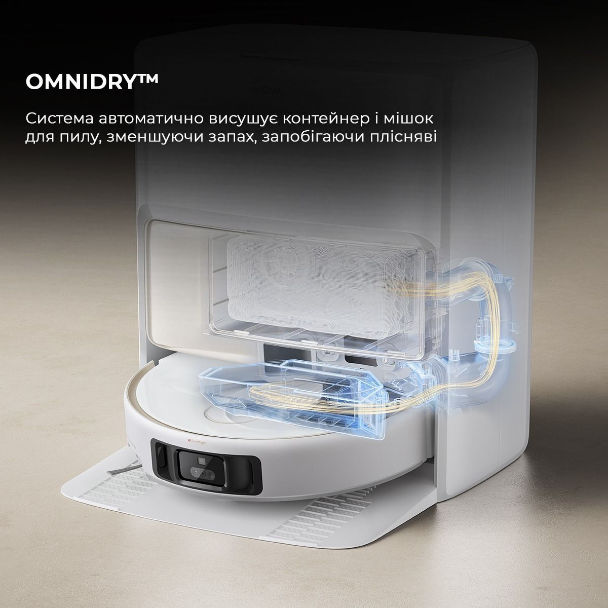 Робот-пилосос Mova V50 Ultra Complete White RLV72LE-1фото