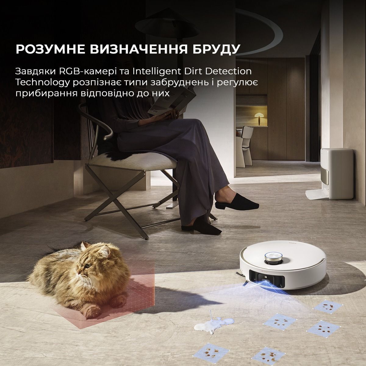 Робот-пилосос Mova V50 Ultra Complete White RLV72LE-1фото