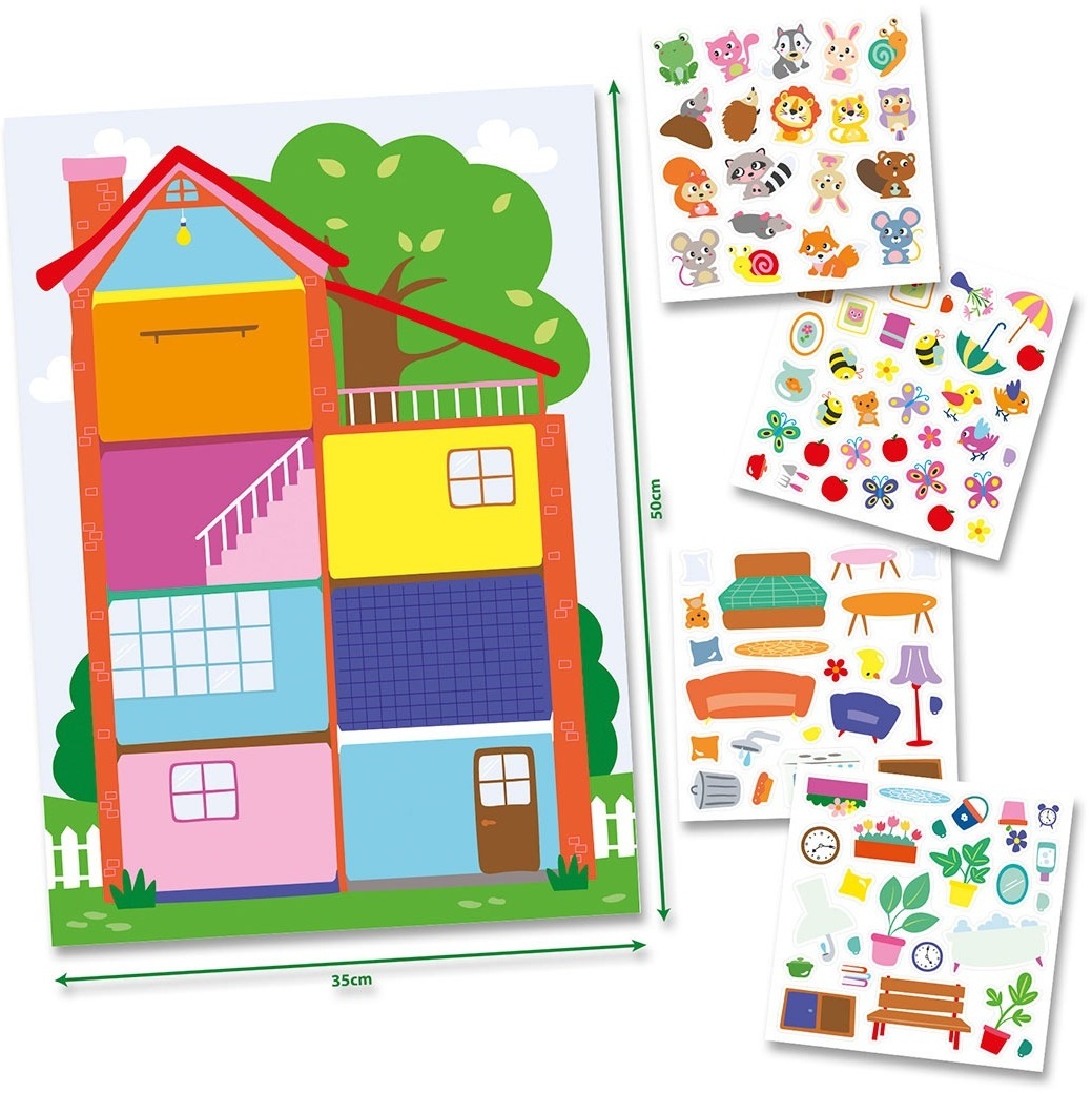 Набір для творчості з наклейками Ses Creative "My first"-Зручний будинок (14476S)фото2