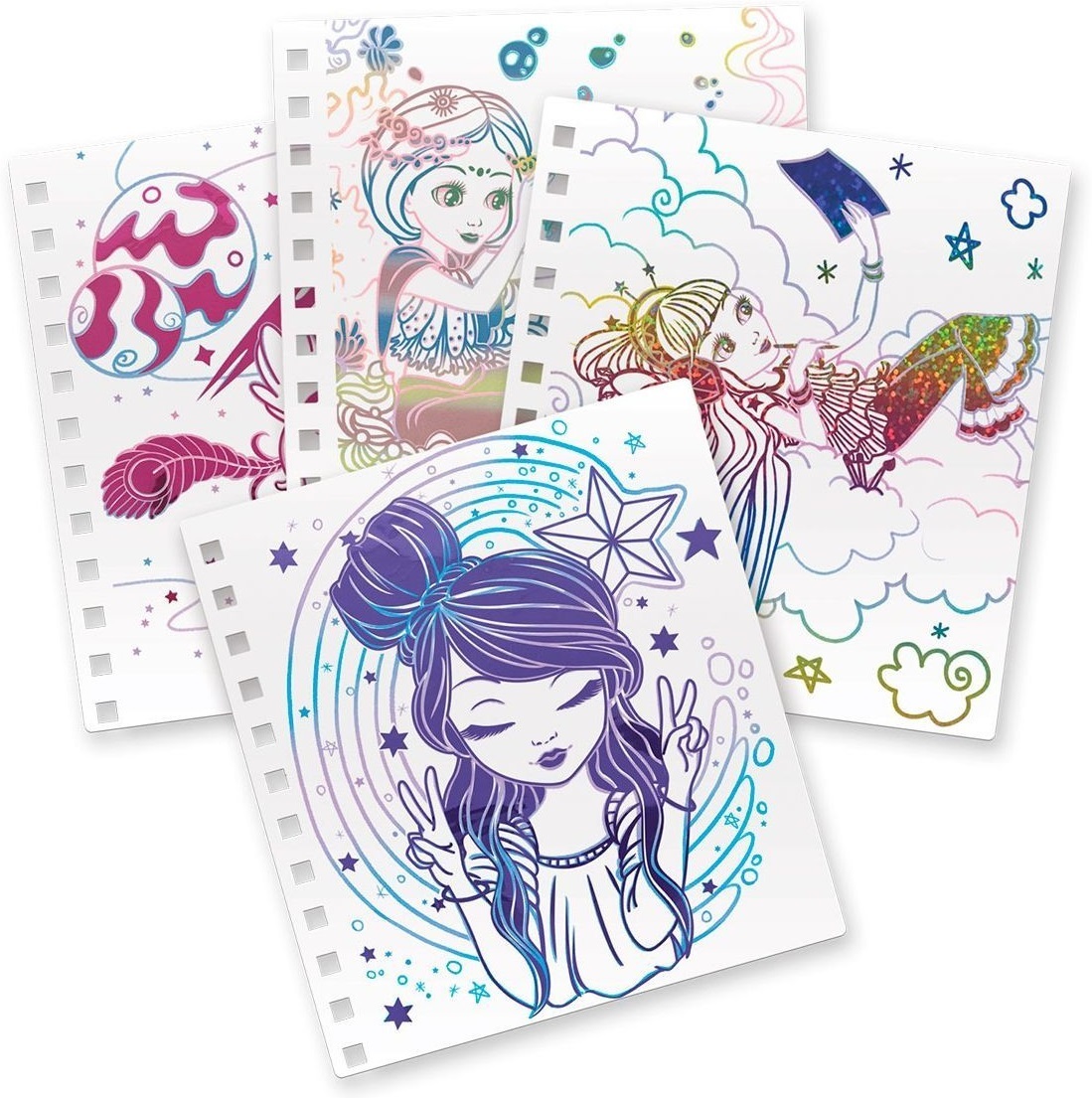 Набір для творчості Nebulous Stars Скетчбук: фантазійне мистецтво із фольги (11025_NebulousStars)фото7