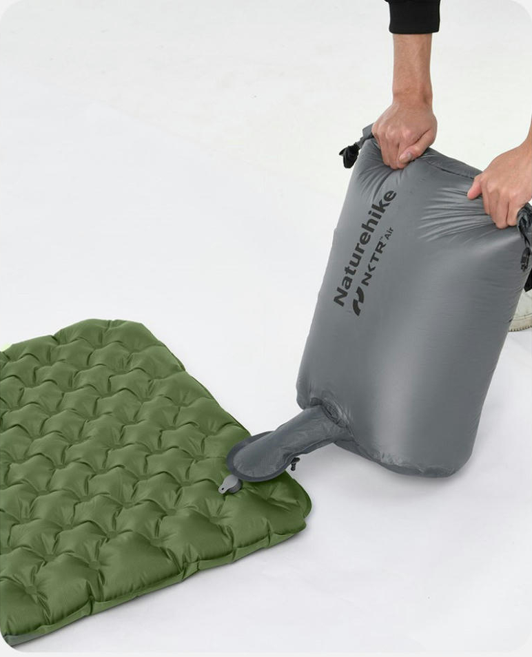 Матрац надувний надлегкий двомісний Naturehike CNK2450WS014 зеленийфото2