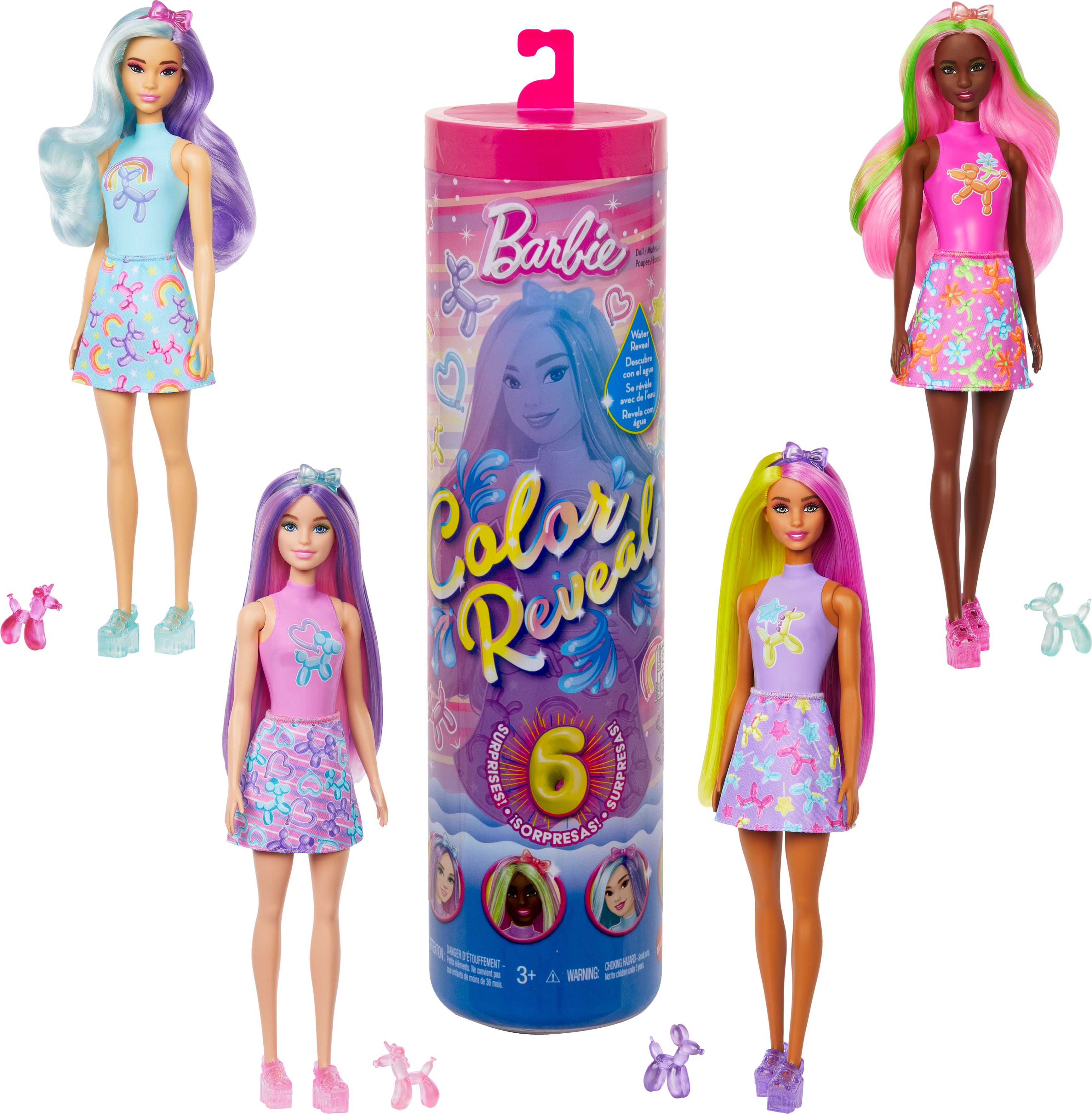 Кукла Barbie Color Reveal серии "Шариковые любимцы" (сюрприз) (JFV58) фото 