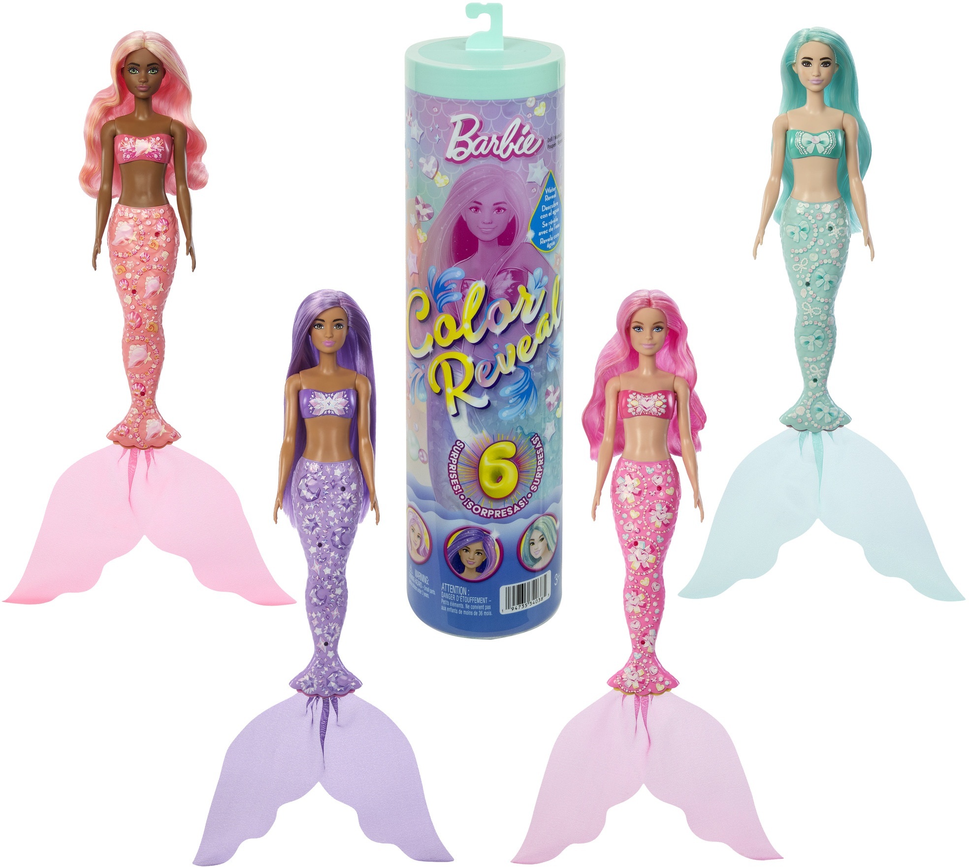 Кукла Barbie Color Reveal серии "Шариковые любимцы" (сюрприз) (JFV58) фото 